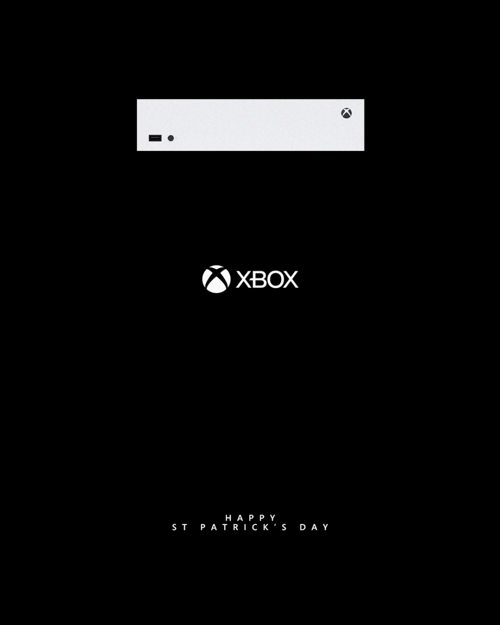 St Patrick's Day poster using an Xbox to parody a Guinness Ad